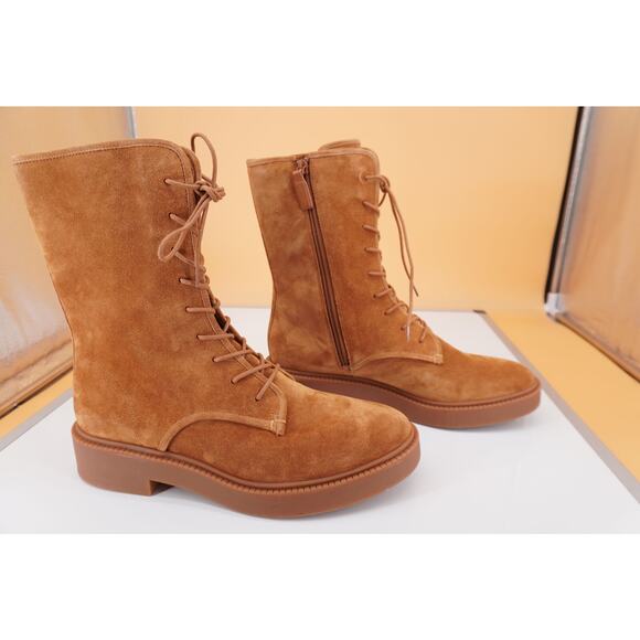 Vince Kegan Brown Suede Leather Chelsea Ankle Boots SZ 11 New $450 Women's - Picture 5 of 10